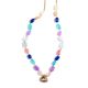 Colorful Pastel Beaded Necklace with Triangular Kundan Pendant